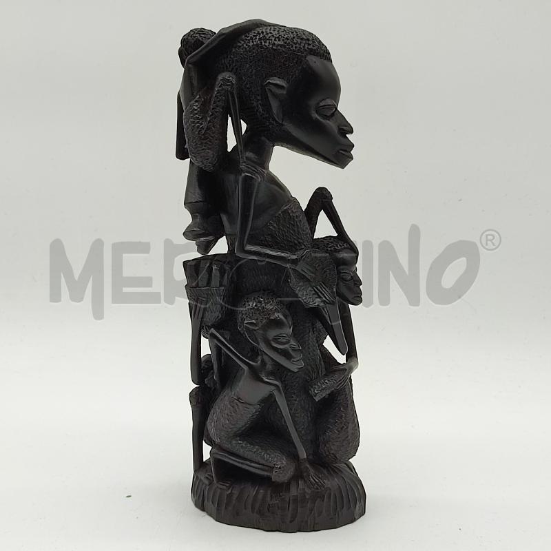 SCULTURA INDIGENA EBANO ALBERO DELLA VITA 24CM | Mercatino dell'Usato Corbetta 2