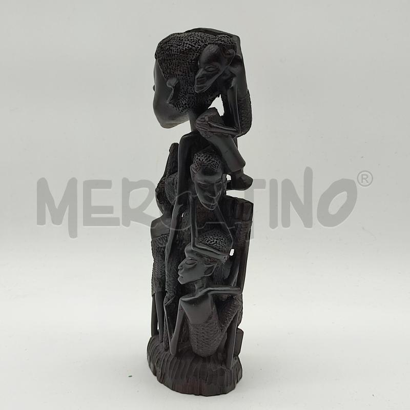 SCULTURA INDIGENA EBANO ALBERO DELLA VITA 24CM | Mercatino dell'Usato Corbetta 3