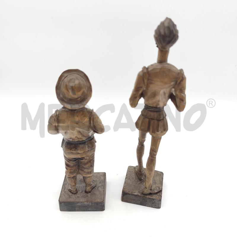 SCULTURA LEGNO COPPIA DON CHISCIOTTE E SANCHO PANZA | Mercatino dell'Usato Corbetta 2