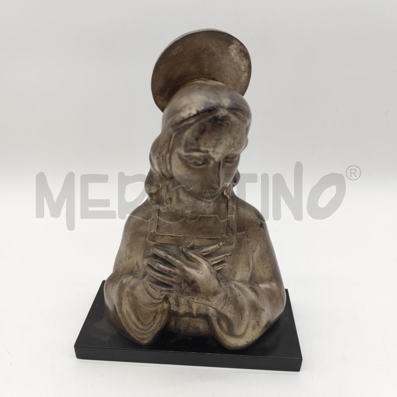 SCULTURA MADONNA IN METALLO MANI GIUNTE | Mercatino dell'Usato Corbetta 1