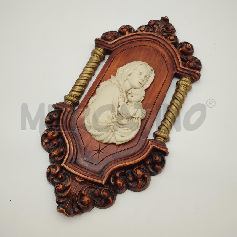 SCULTURA RELIGIOA RESINA CON MADONNA COLONNE DORATE | Mercatino dell'Usato Corbetta 1