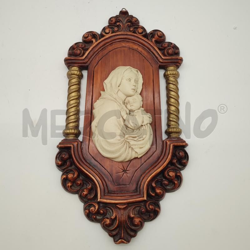 SCULTURA RELIGIOA RESINA CON MADONNA COLONNE DORATE | Mercatino dell'Usato Corbetta 3