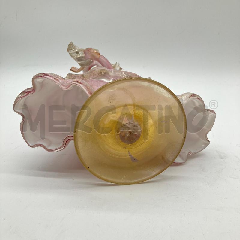 SCULTURA VETRO DI MURANO DAMA ROSA | Mercatino dell'Usato Corbetta 5