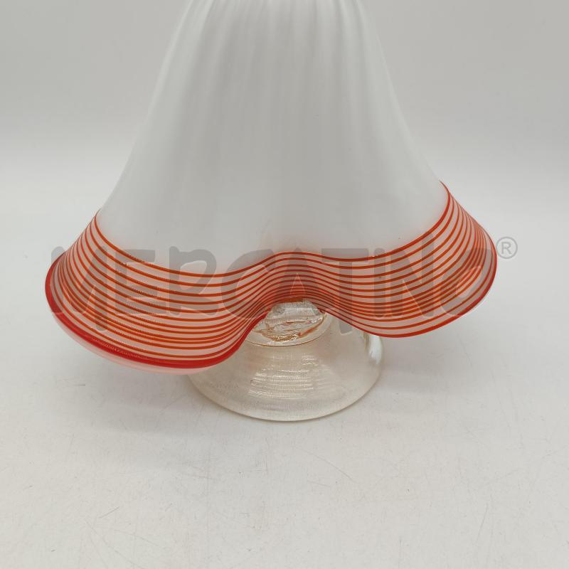 SCULTURA VETRO DONNA CON CAPPELLO VESTITO RIGHE ARANCIO | Mercatino dell'Usato Corbetta 2