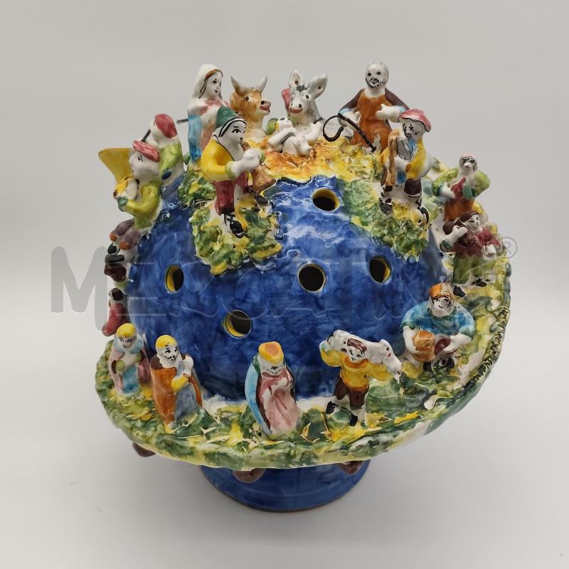 SCULTURA VIETRI PRESEPE SU GLOBO | Mercatino dell'Usato Corbetta 1