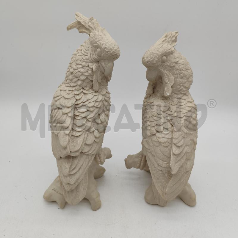 SCULTURE 2 PAPPAGALLI FIRMATA DILETTANTI  | Mercatino dell'Usato Corbetta 1