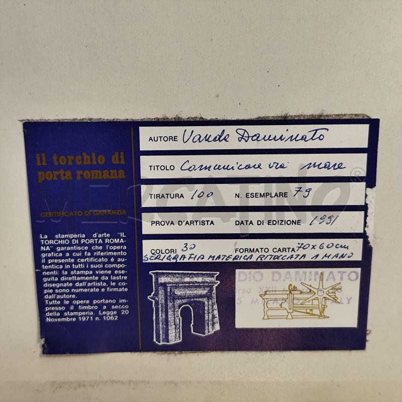 SERIGRAFIA VANDA DAMINATO CAMMINARE VIA MARE 37/100 | Mercatino dell'Usato Corbetta 5