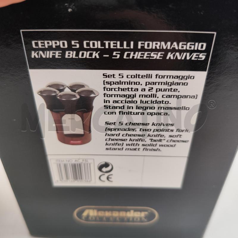 SET ALEXANDER COLLECTION CEPPO 5 COLTELLI FORMAGGIO NUOVO | Mercatino dell'Usato Corbetta 2