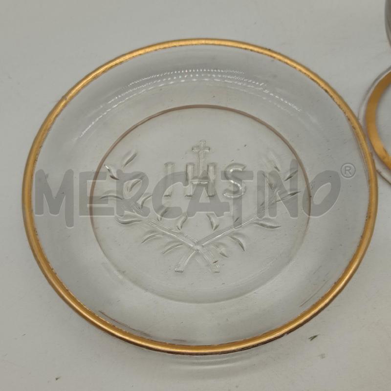 SET CERIMONIALE IN VETRO BORDO DORATO | Mercatino dell'Usato Corbetta 3