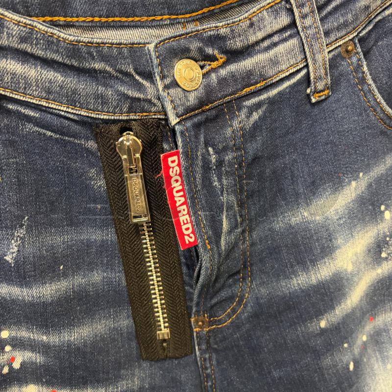 SHORTS UOMO DSQUARED2 BLU STRAPPI SCHIZZI | Mercatino dell'Usato Corbetta 2