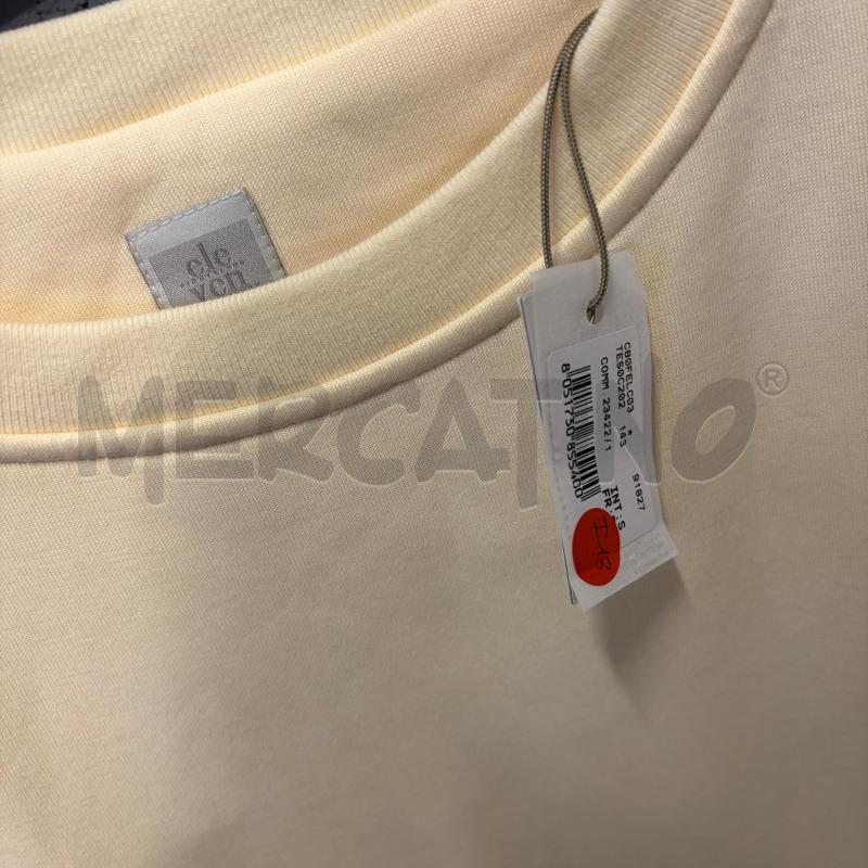 SMANICATO DONNA ELEVENTY PANNA BORDI RIGHE MARR TASCA | Mercatino dell'Usato Corbetta 2