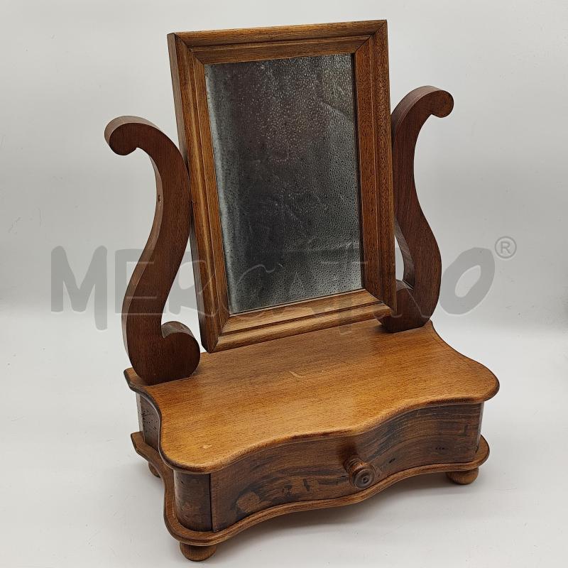SPECCHIO BASCULANTE LEGNO CON CASSETTO | Mercatino dell'Usato Corbetta 1