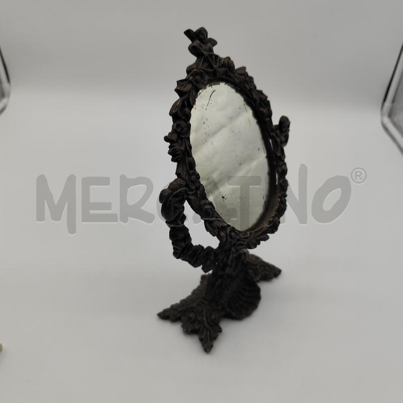 SPECCHIO METALLO OVALE BASCULANTE 28CM | Mercatino dell'Usato Corbetta 4