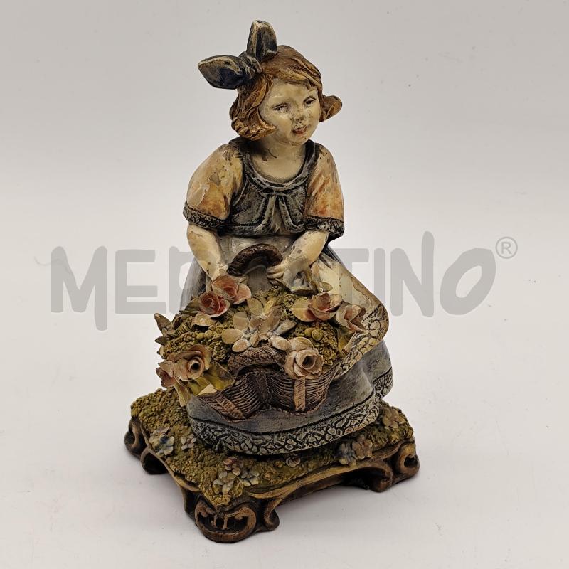 STATUA BIMBA CON CESTA FIORI FABRIQUE EN ITALIA | Mercatino dell'Usato Corbetta 1