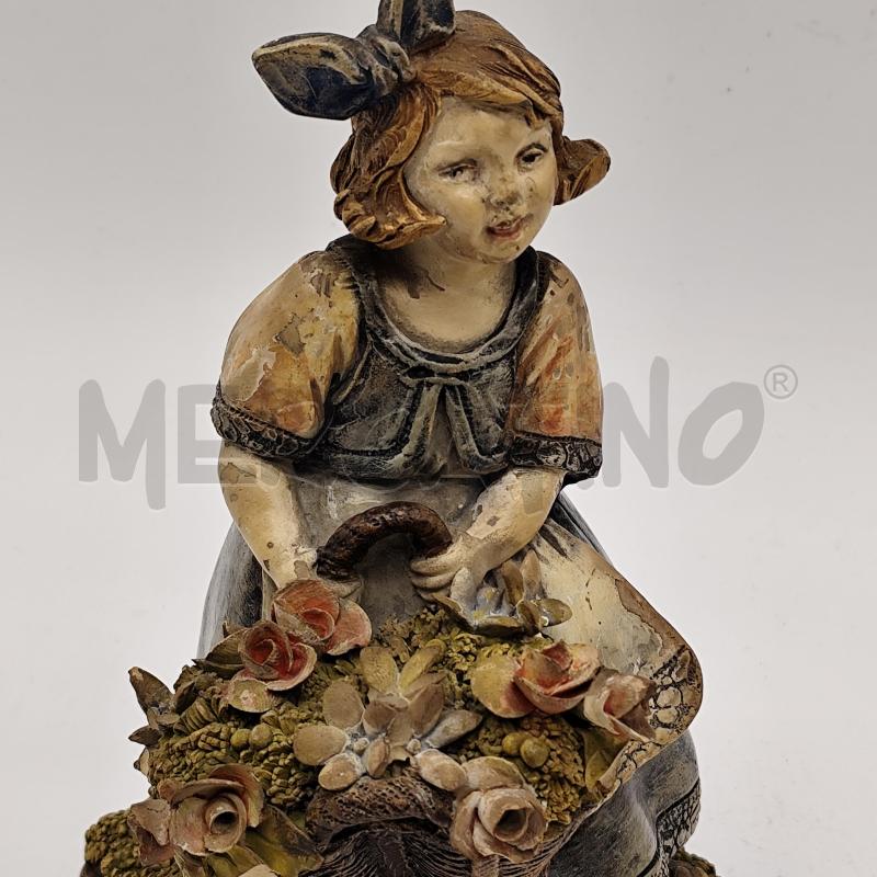 STATUA BIMBA CON CESTA FIORI FABRIQUE EN ITALIA | Mercatino dell'Usato Corbetta 2