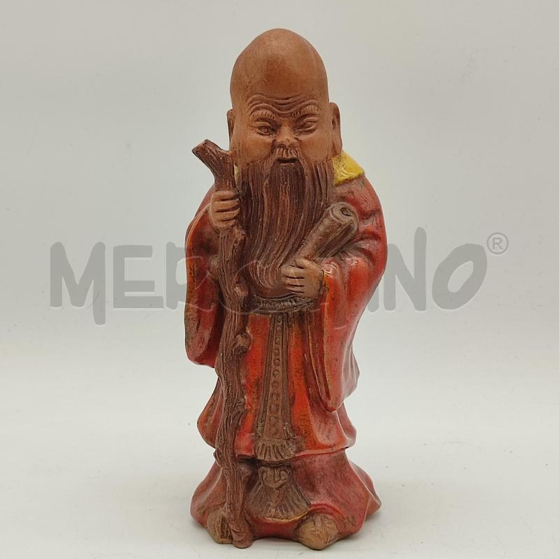 STATUA CINESE SHOU XING IN COTTO 25CM | Mercatino dell'Usato Corbetta 1