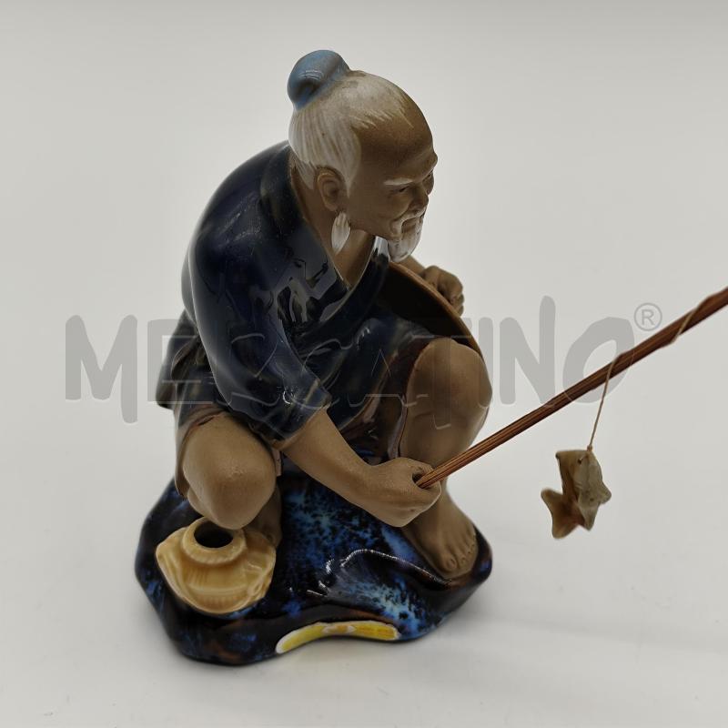 STATUA SHIWAN MUDMAN ARGILLA CINESE PESCATORE | Mercatino dell'Usato Corbetta 3
