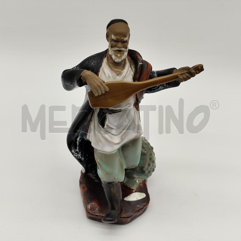 STATUA SHIWAN MUDMAN ARGILLA CINESE SUONATORE | Mercatino dell'Usato Corbetta 1