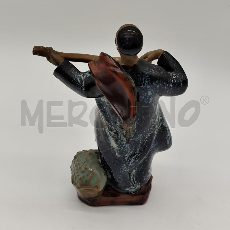STATUA SHIWAN MUDMAN ARGILLA CINESE SUONATORE | Mercatino dell'Usato Corbetta 2