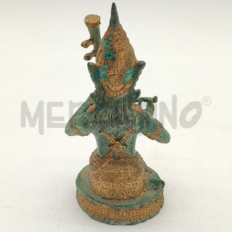 STATUA TEPPANOM BUDDHA IN METALLO VERDE ORO | Mercatino dell'Usato Corbetta 2