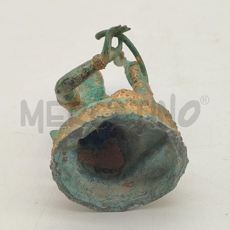 STATUA TEPPANOM BUDDHA IN METALLO VERDE ORO | Mercatino dell'Usato Corbetta 3