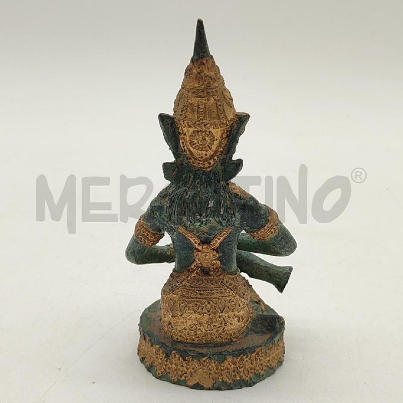 STATUA TEPPANOM BUDDHA IN METALLO VERDE ORO | Mercatino dell'Usato Corbetta 2