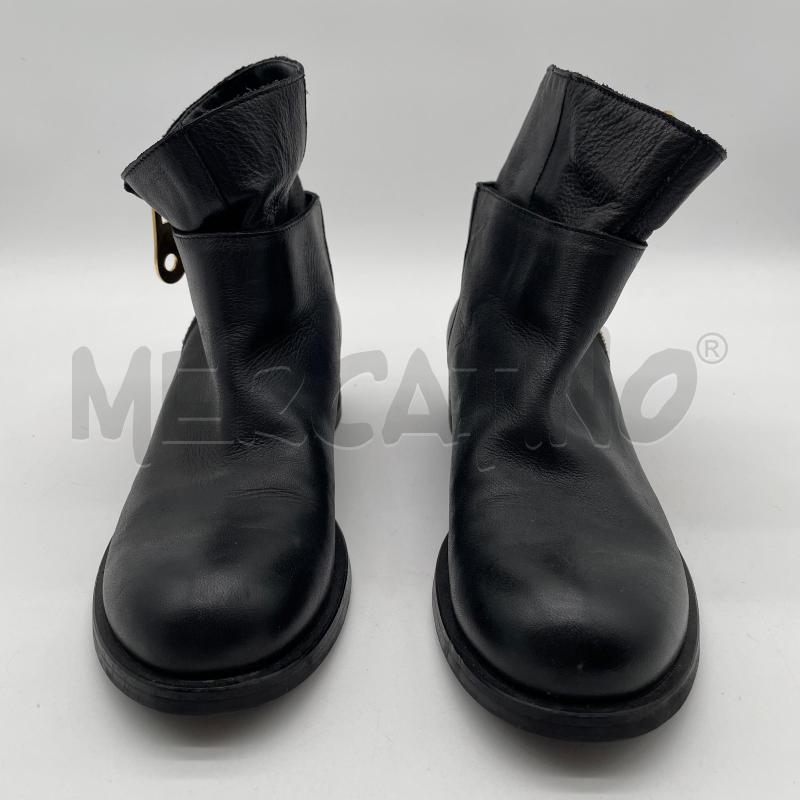 STIVALETTI DONNA ELENA IACHI NERO PELLE DOPPIA ZIP DORATA | Mercatino dell'Usato Corbetta 2