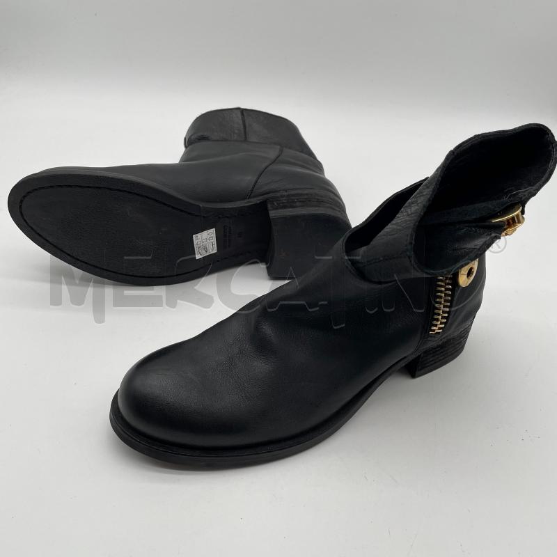 STIVALETTI DONNA ELENA IACHI NERO PELLE DOPPIA ZIP DORATA | Mercatino dell'Usato Corbetta 5