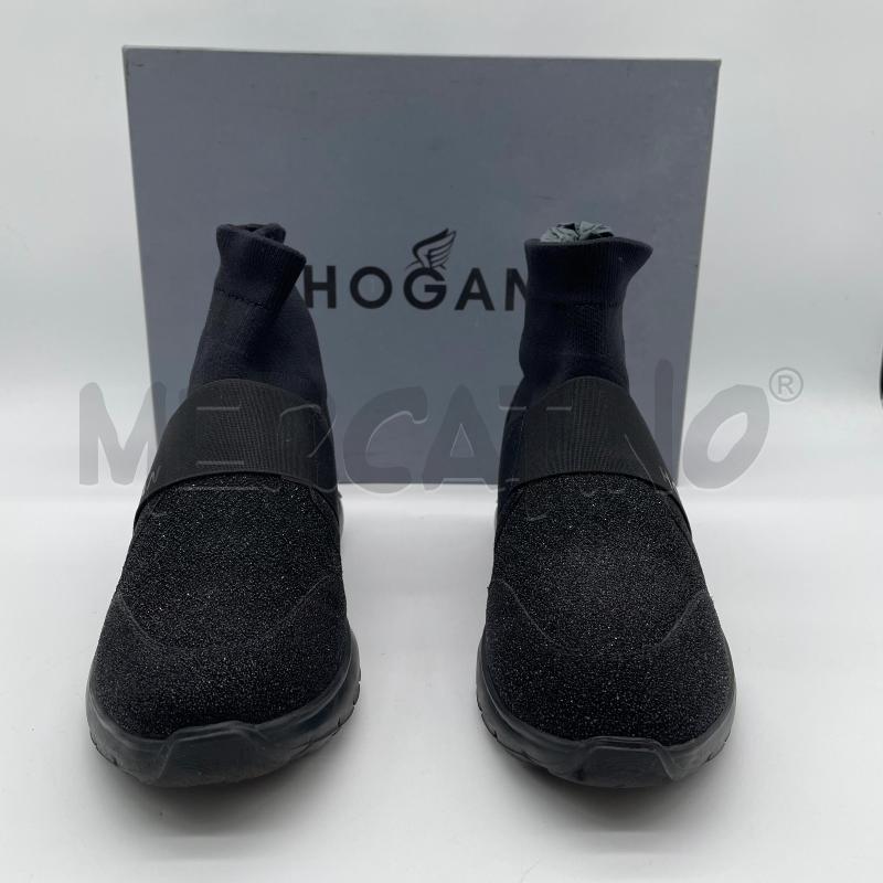 STIVALETTI DONNA HOGAN INTERACTIVE3 SLIP ON NERO STISCE GLITTER | Mercatino dell'Usato Corbetta 2