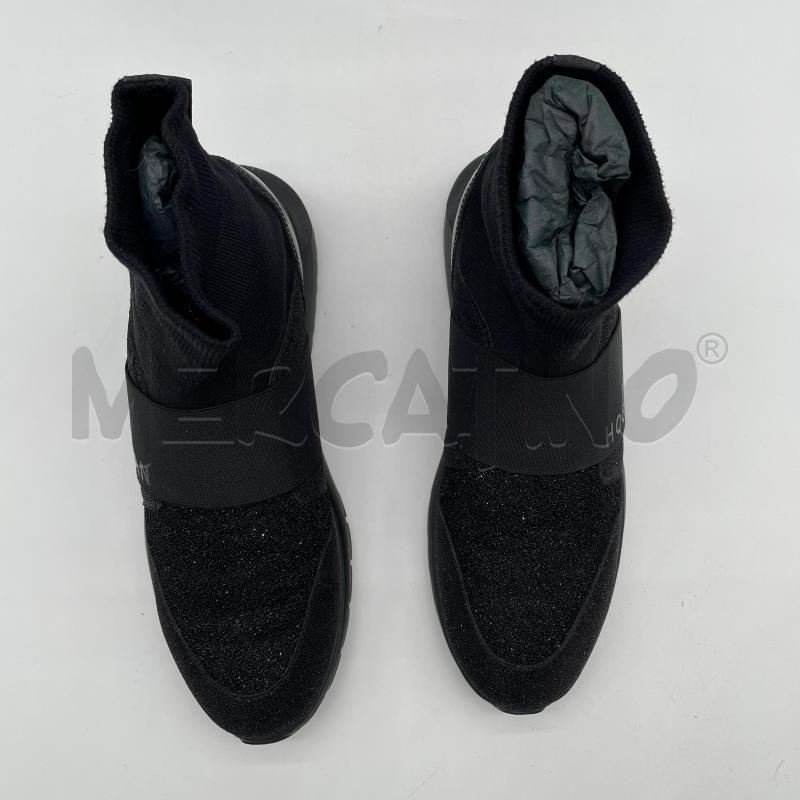 STIVALETTI DONNA HOGAN INTERACTIVE3 SLIP ON NERO STISCE GLITTER | Mercatino dell'Usato Corbetta 3