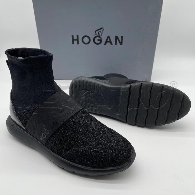 STIVALETTI DONNA HOGAN INTERACTIVE3 SLIP ON NERO STISCE GLITTER | Mercatino dell'Usato Corbetta 5