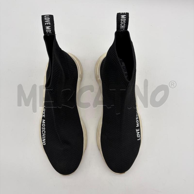 STIVALETTI DONNA LOVE MOSCHINO NERO TESS SCRITTA | Mercatino dell'Usato Corbetta 4
