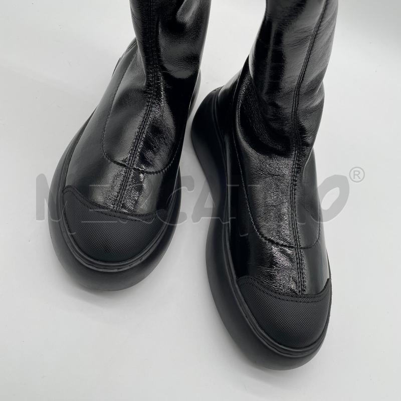 STIVALI DONNA ARMANI EXCHANGE NERO VERNICE STRISCE  | Mercatino dell'Usato Corbetta 3