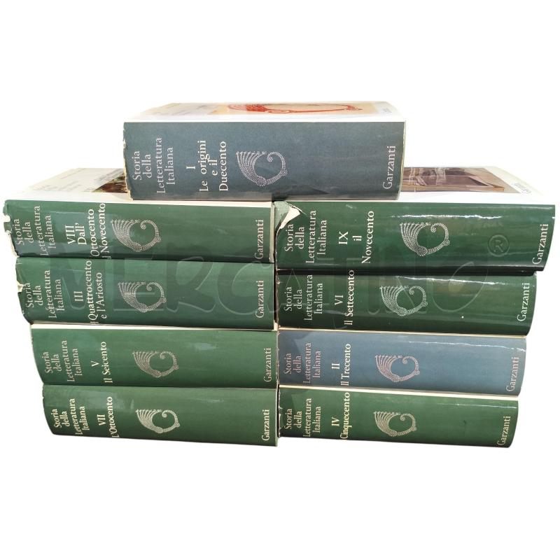 STORIA DELLA LETTERATURA ITALIANA GARZANTI 9 VOLUMI | Mercatino dell'Usato Corbetta 1