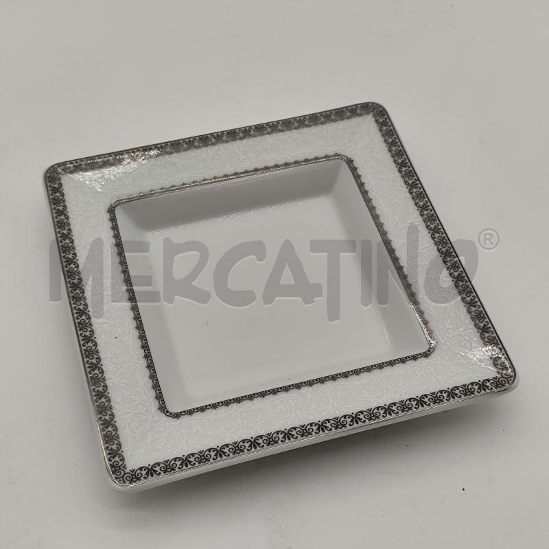 SVUOTATASCHE ROSENTHAL QUADR BIANCO BORDATURA DECORO ARGENTATO | Mercatino dell'Usato Corbetta 1