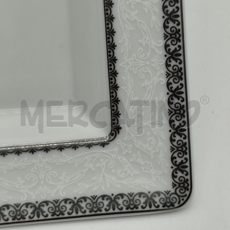 SVUOTATASCHE ROSENTHAL QUADR BIANCO BORDATURA DECORO ARGENTATO | Mercatino dell'Usato Corbetta 2