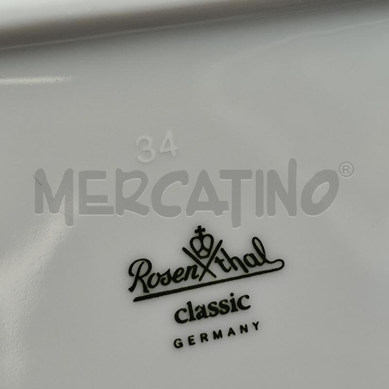 SVUOTATASCHE ROSENTHAL QUADR BIANCO BORDATURA DECORO ARGENTATO | Mercatino dell'Usato Corbetta 3