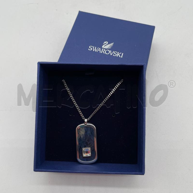 SWAROVSKI COLLANA CIONDOLO EFFETTO MARMORIZZATO BLU | Mercatino dell'Usato Corbetta 1