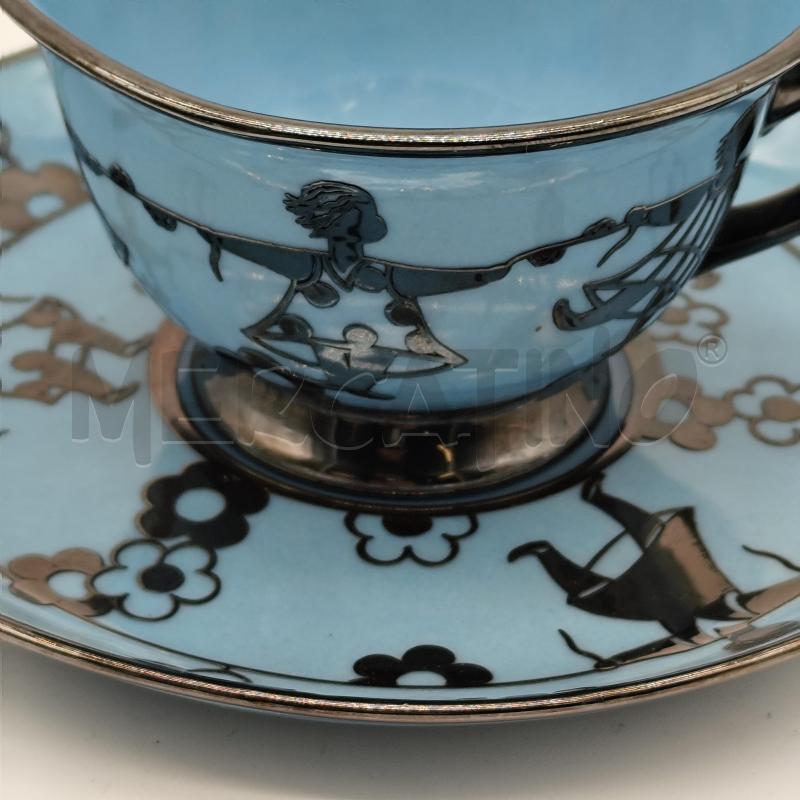 TAZZA CON PIATTINO BAVARIA THOMAS ART DECO LAVORAZIONE SILVER | Mercatino dell'Usato Corbetta 2