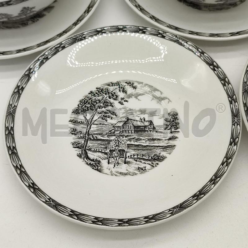 TAZZE CONSOMME 5+5 RUSTIC ENGLAND TONI BIANCO/NERO | Mercatino dell'Usato Corbetta 3