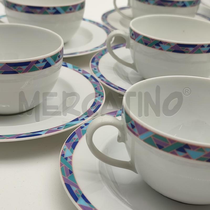 TAZZE SERVIZIO DA 12 FRIESLAND TRIANGOLI BLU/AZZ/VIOLA | Mercatino dell'Usato Corbetta 3