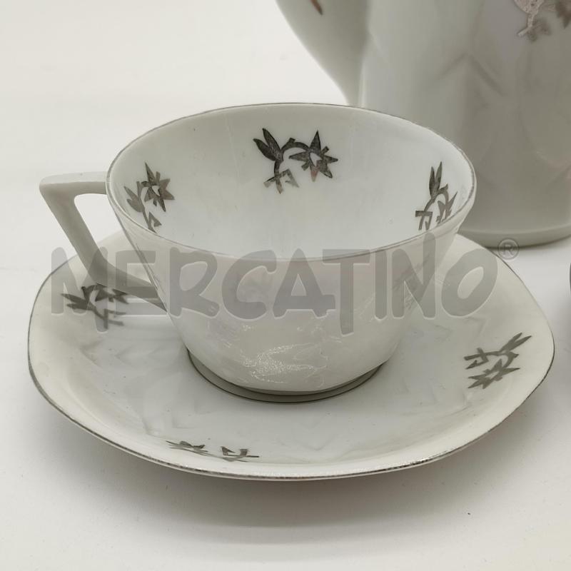 TAZZINE COPPIA RICHARD GINORI BIANCO FIORI STELLE ARGENTATE | Mercatino dell'Usato Corbetta 2