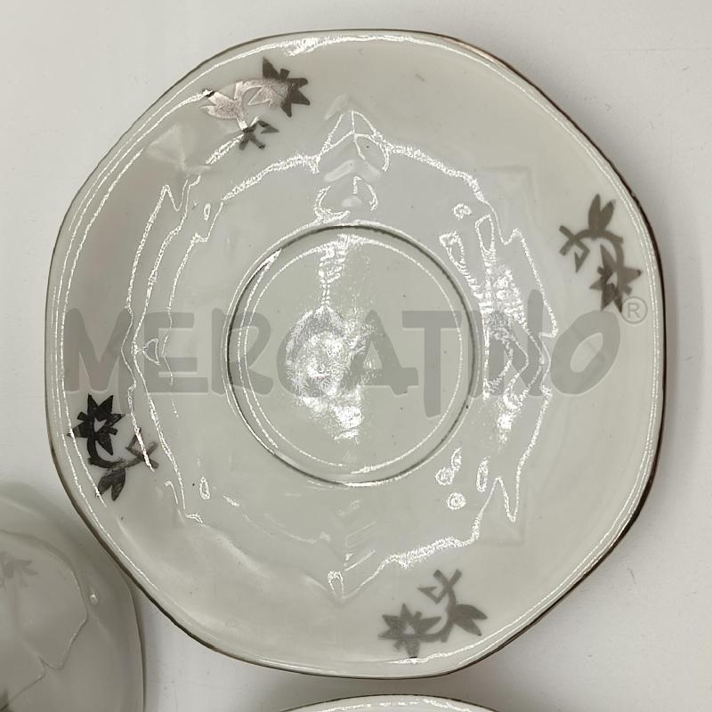 TAZZINE COPPIA RICHARD GINORI BIANCO FIORI STELLE ARGENTATE | Mercatino dell'Usato Corbetta 4