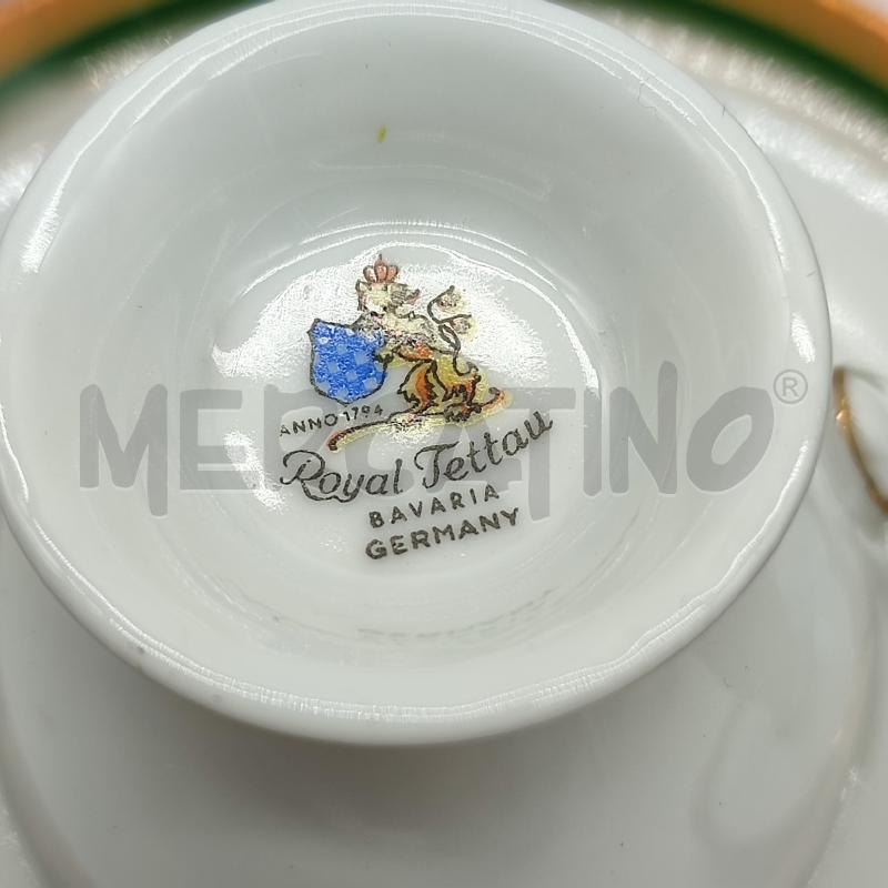 TAZZINE ROYAL TETTAU SERV. DA 12 BORDO VERDE/DORATO | Mercatino dell'Usato Corbetta 3