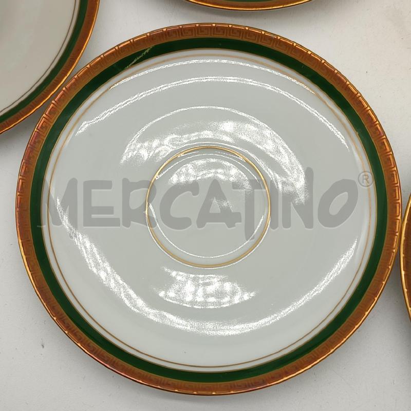 TAZZINE ROYAL TETTAU SERV. DA 12 BORDO VERDE/DORATO | Mercatino dell'Usato Corbetta 4