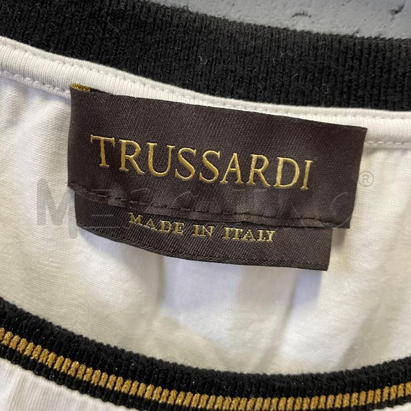 T SHIRT DONNA TRUSSARDI BIANCO LOL MUSETTO CANE STRASS | Mercatino dell'Usato Corbetta 2