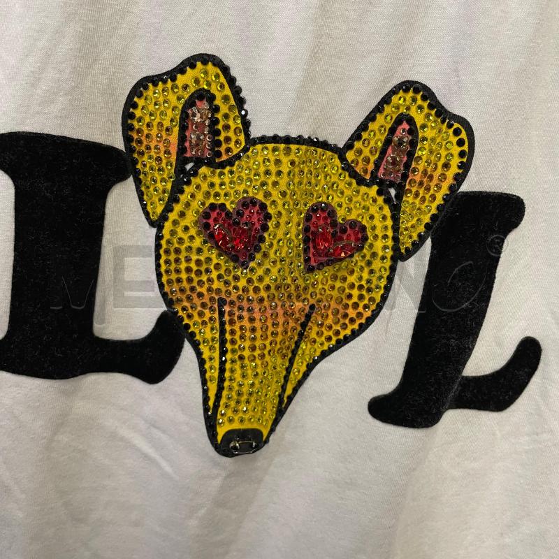 T SHIRT DONNA TRUSSARDI BIANCO LOL MUSETTO CANE STRASS | Mercatino dell'Usato Corbetta 3