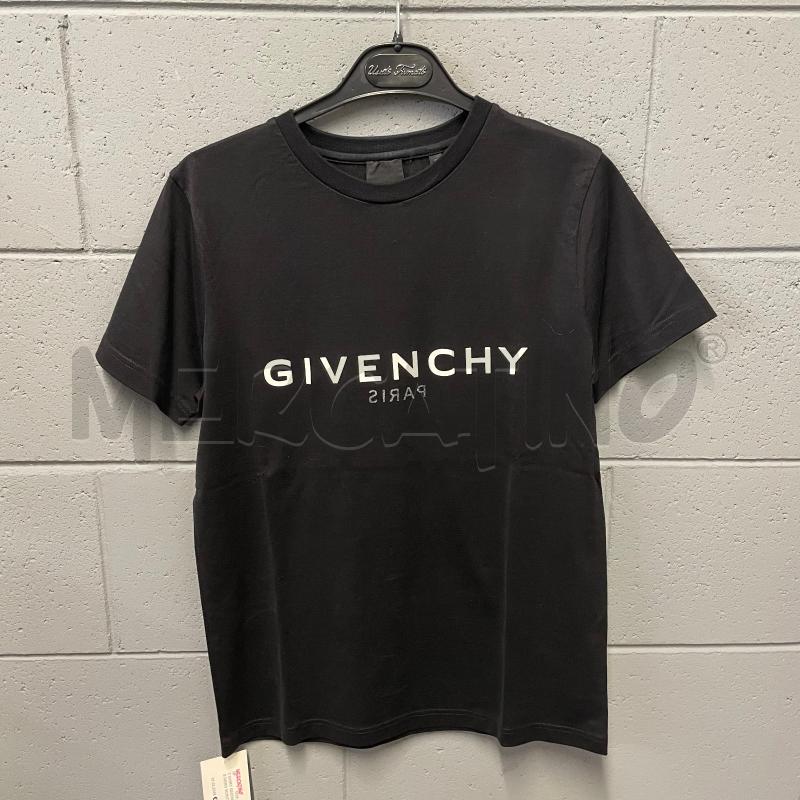 T SHIRT GIVENCHY PARIS NERO SCRITTA FRONTE RETRO | Mercatino dell'Usato Corbetta 1