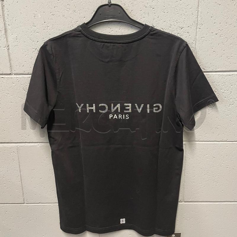 T SHIRT GIVENCHY PARIS NERO SCRITTA FRONTE RETRO | Mercatino dell'Usato Corbetta 3