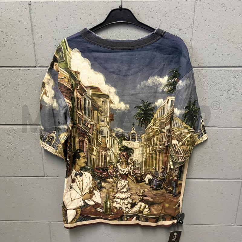 T SHIRT UOMO DOLCE&GABBANA LINO PALERMO JAZZ PRINTED SCOLLO SFILATO | Mercatino dell'Usato Corbetta 5